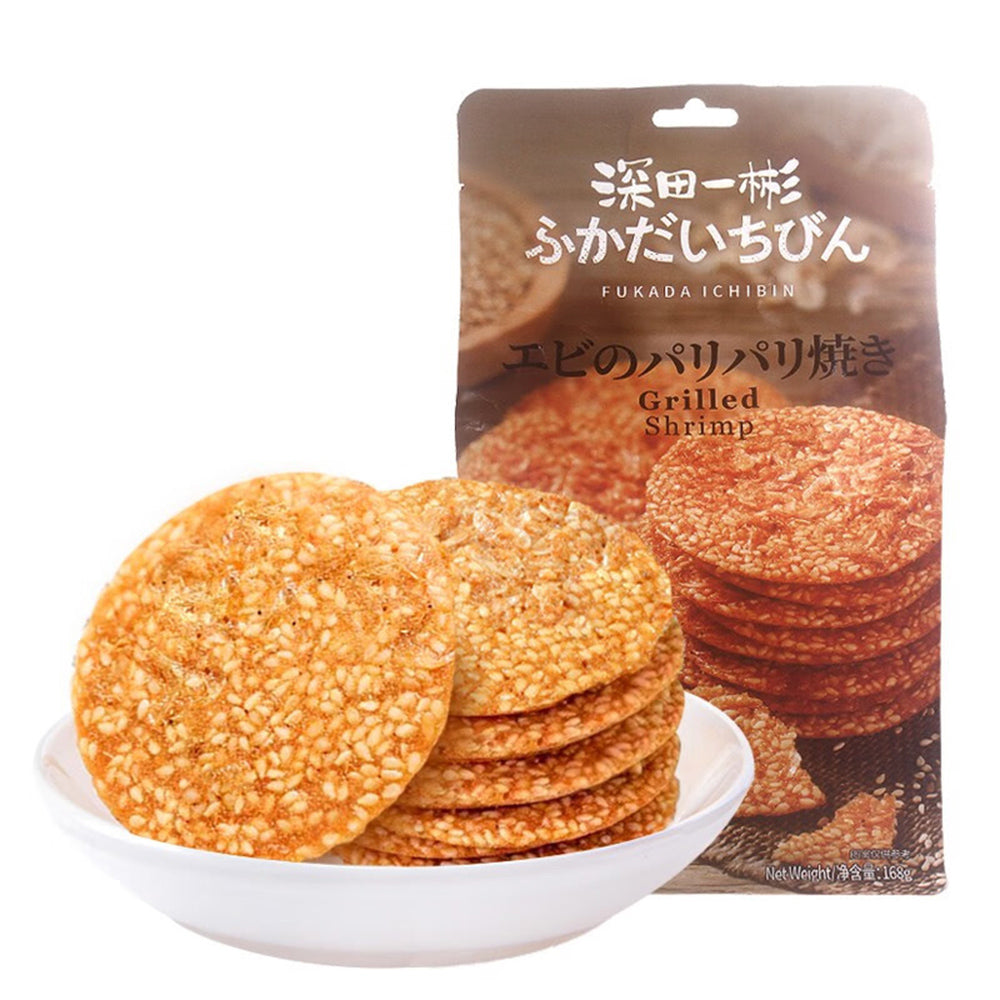 Fukada-Ichibin-Grilled-Shrimp-Crisps---Shrimp-Flavor,-168g-1