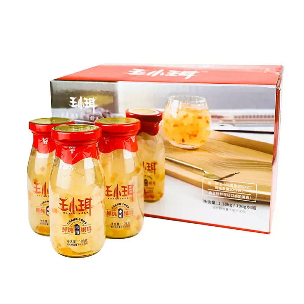 Wang-Xiao-Er-Fresh-Stewed-Tremella-with-Papaya-Flavor---198g-x-6-Bottles-1