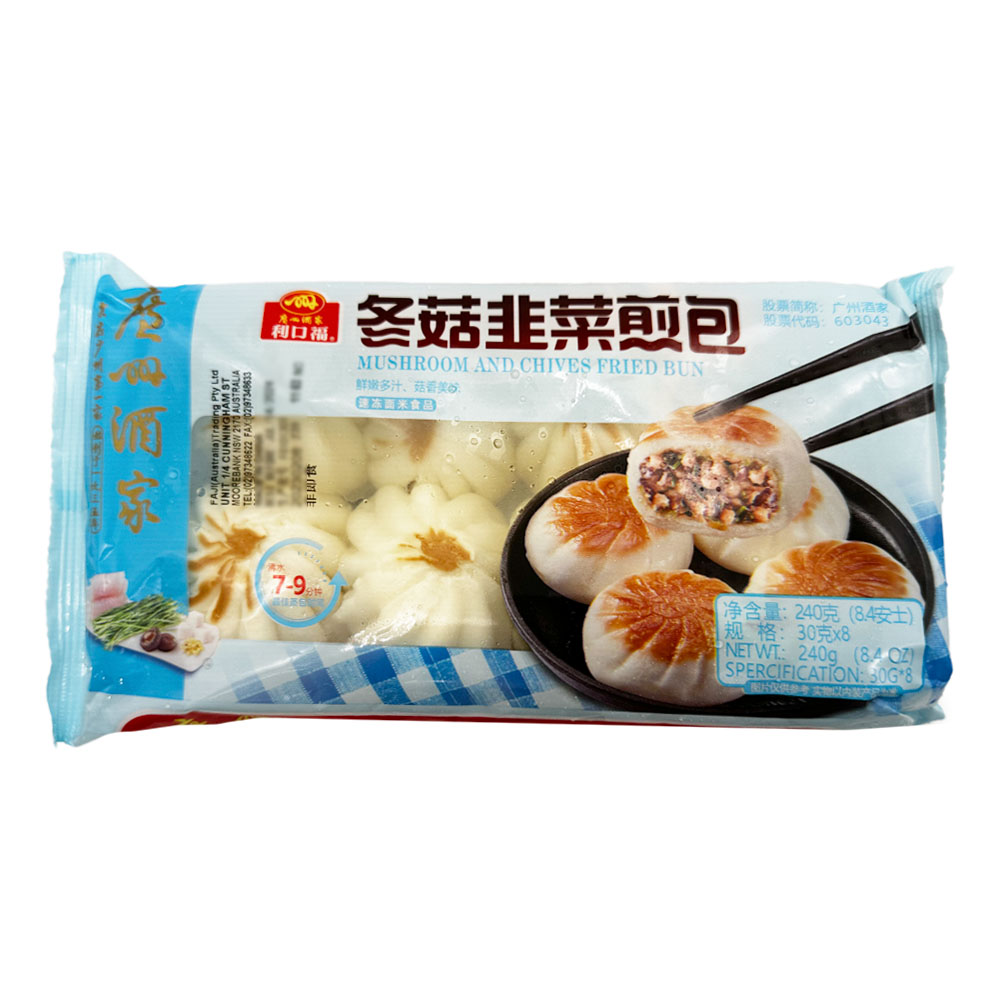 [Frozen]-Likoufu-Winter-Mushroom-and-Chive-Pan-Fried-Buns,-8-Pieces,-240g-1