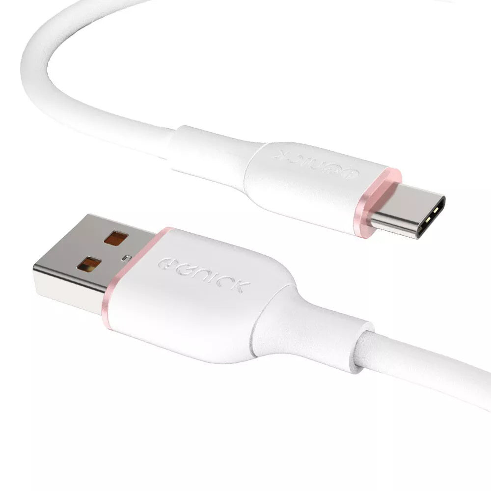 iQuick-Silicone-Charging-Cable-USB-to-Type-C-0.5m-White-1