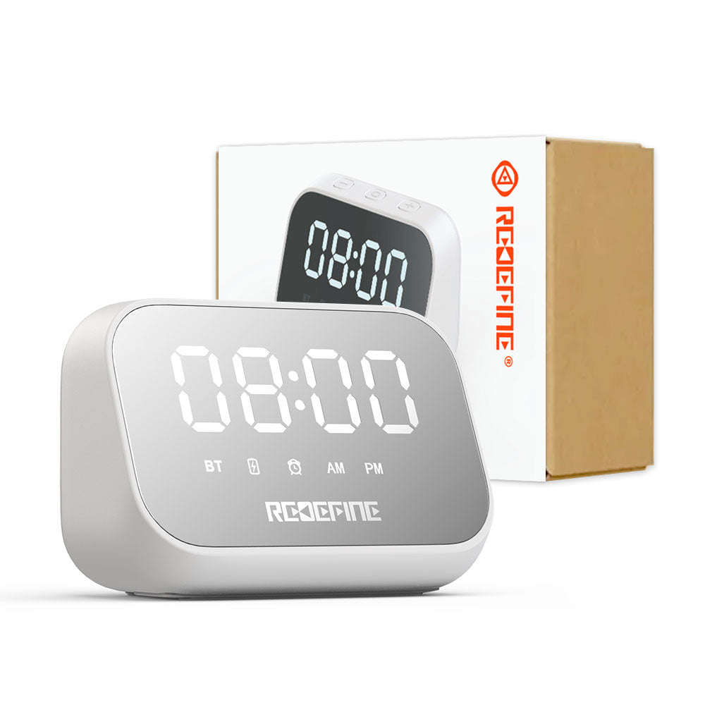 Redefine-Elegant-Indoor-Clock-with-Bluetooth-Wireless-Speaker---White-1