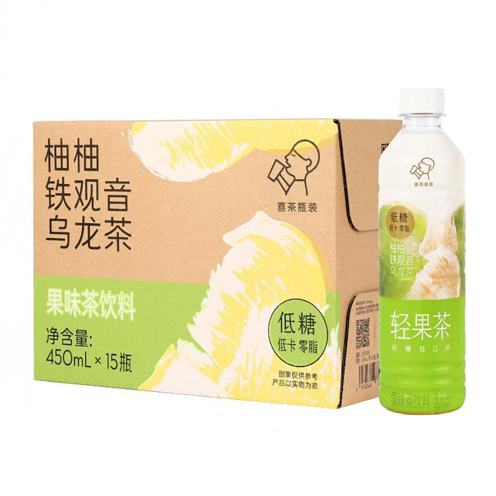 [Full-Case]-Xicha-Light-Fruit-Tea---Pomelo-Tie-Guan-Yin-Oolong-Flavoured-Drink-450ml*15-1