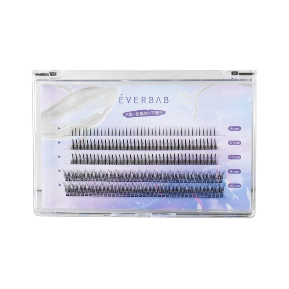 Everbab-Single-Cluster-False-Eyelashes---Type-A,-Fish-Tail,-Lower-Lashes-1