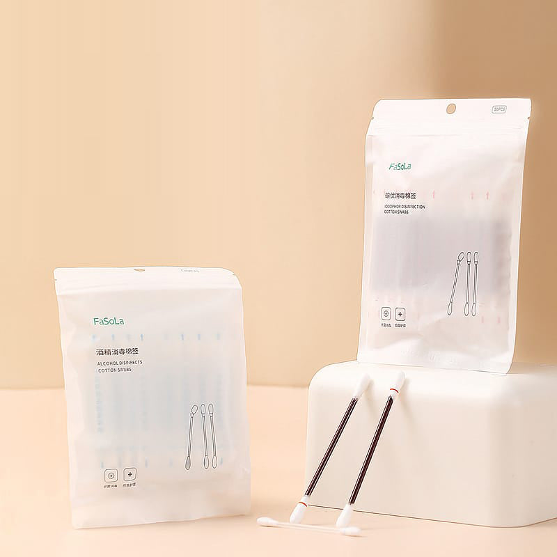 FaSoLa Disposable Iodine Disinfectant Cotton Swabs - 20 Pieces