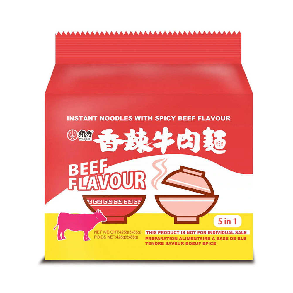 Weilih-Spicy-Beef-Flavour-Instant-Noodles---85g-x-5-Packs-1