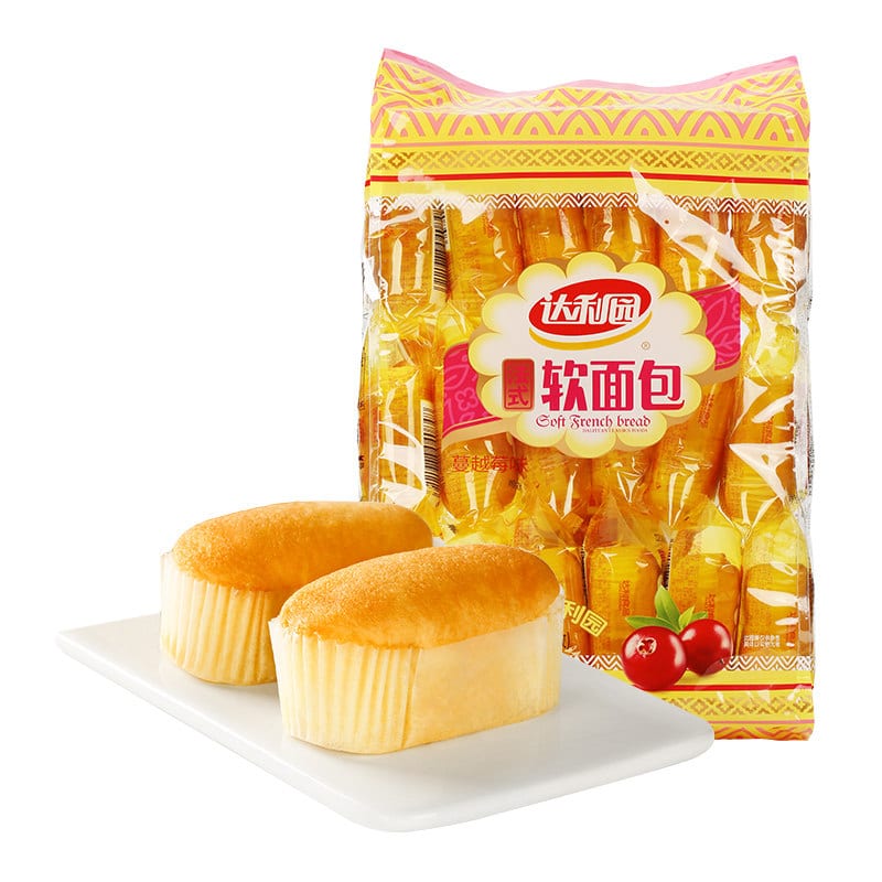 Daliyuan-French-Style-Soft-Bread-with-Cranberry-Flavor,-18-Pieces-per-Bag,-360g-1