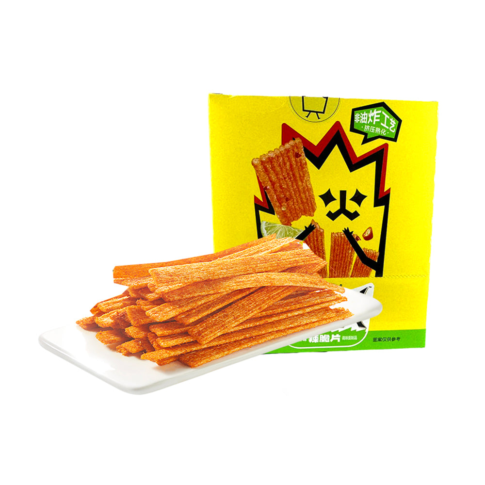 Weilong-Crispy-Fire-Spicy-Chips---Lime-Flavor,-16g-x-20-Packs-1