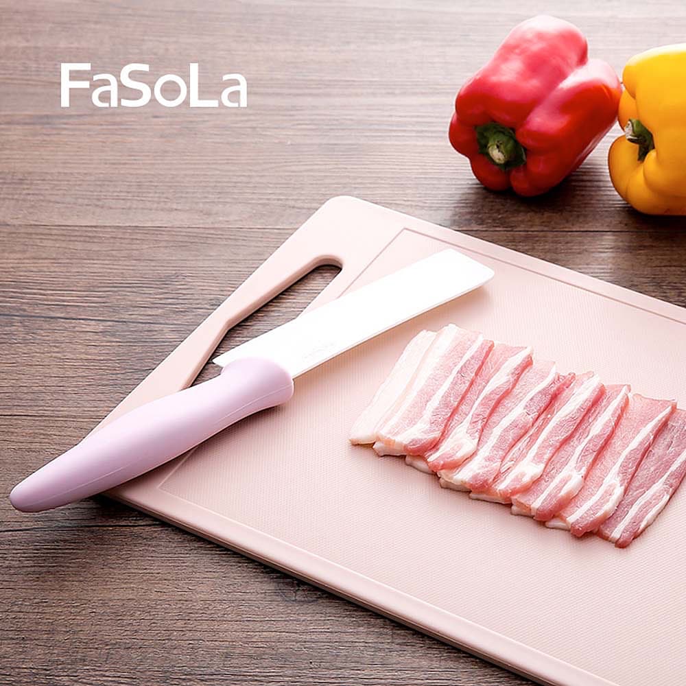 FaSoLa-Home-Plastic-Cutting-Board---Square,-Pink,-34.4*25*0.8cm-1