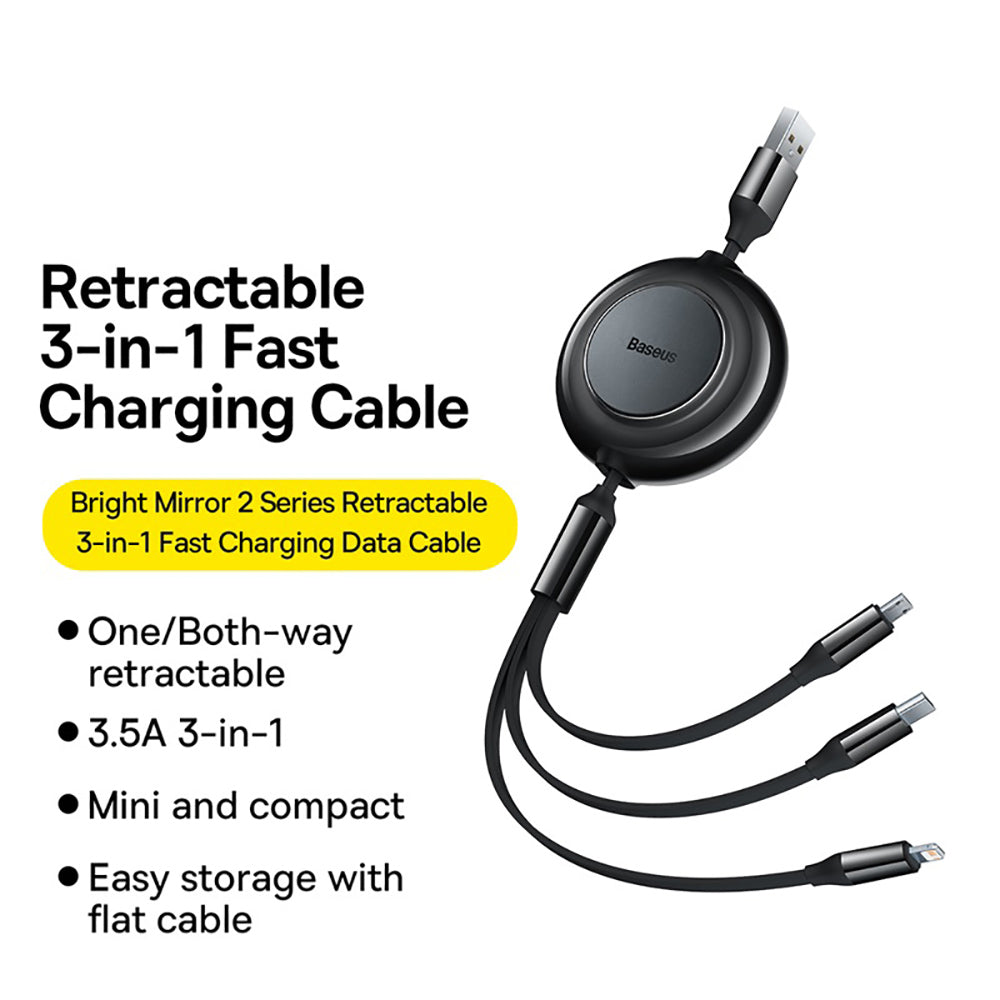 Baseus-Bright-Mirror-2-Series-Retractable-3-in-1-Fast-Charging-Cable---1.1m,-Black-1