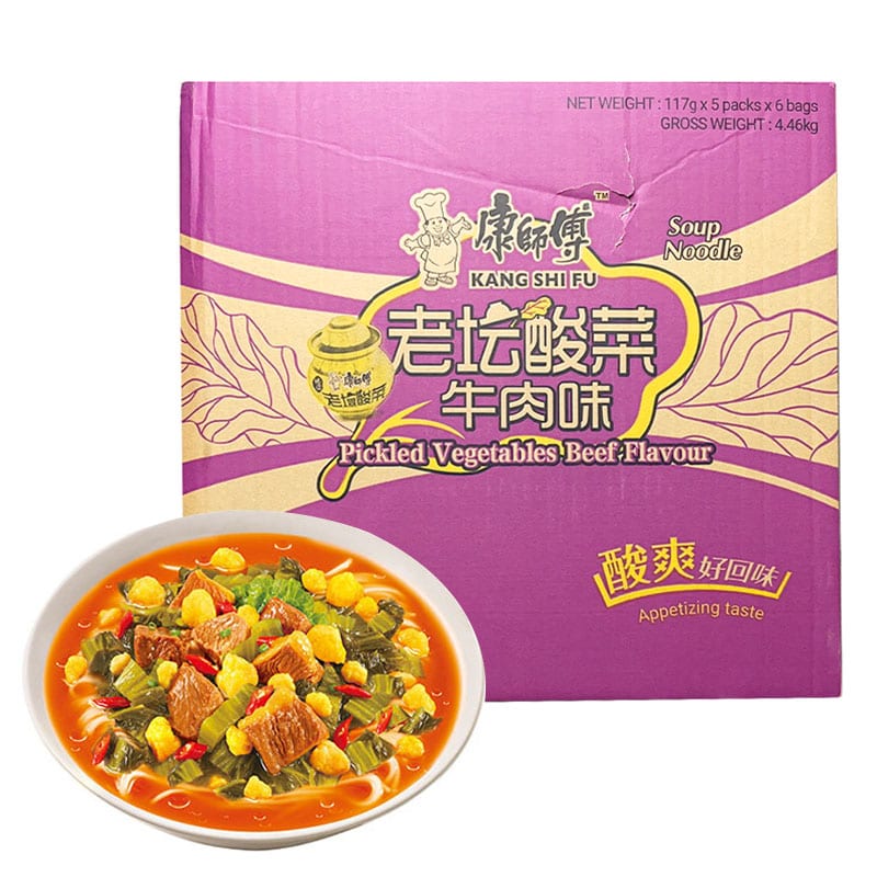 Kang-Shi-Fu-Pickled-Vegetables-Beef-Flavour-Instant-Noodles---117g-x-5-Packs-x-6-Sets/Box-1