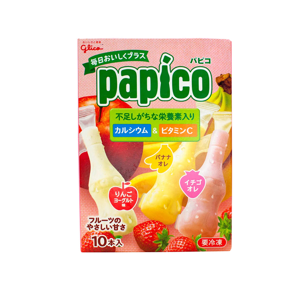 Glico-Papico-Frozen-Smoothie-Box---Strawberry,-Banana-&-Apple-Flavour,-10-Bottles,-450ml-1