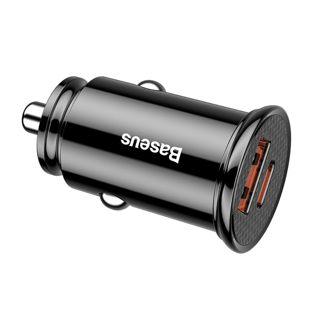 Baseus-Round-PPS-Plastic-Smart-Car-Charger-30W---Black-1