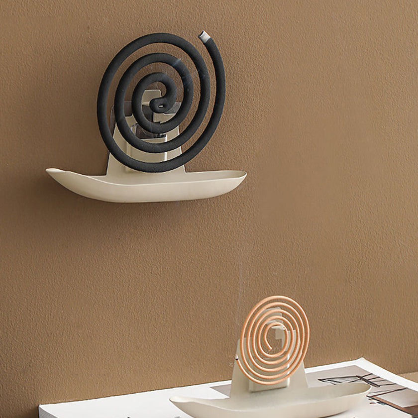 FaSoLa Boat-Shaped Mosquito Coil Holder - Warm Gray