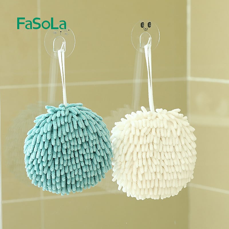 FaSoLa-Japanese-Chenille-Thickened-Hand-Towel-Ball---Blue,-17*17cm-1