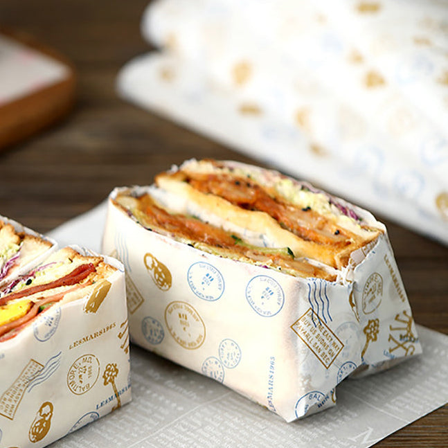 FaSoLa Sandwich Wrapping Paper - Sweet Memories Design, 21.8x25cm, 50 Sheets