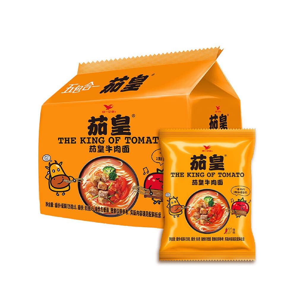 Uni-President-The-King-of-Tomato-Beef-Noodles---Box-of-6-Packs,-126g-Each-1