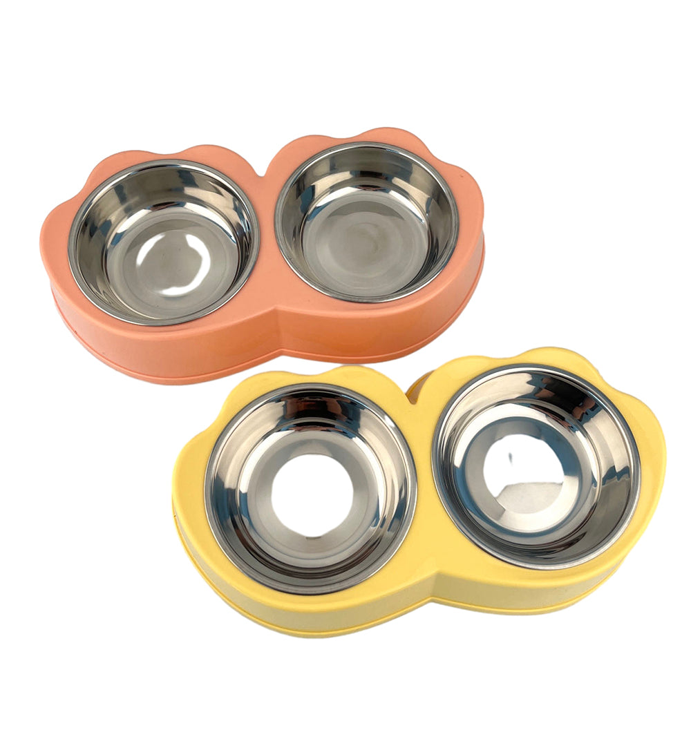 Stainless-Steel-Double-Pet-Bowl---Random-Colors-1