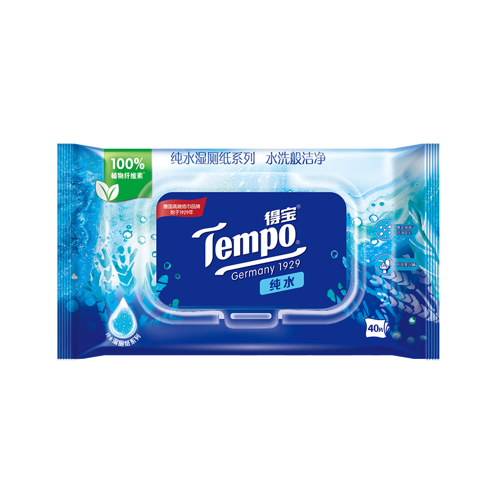 Tempo-Pure-Water-Wet-Toilet-Paper,-40-Sheets-1