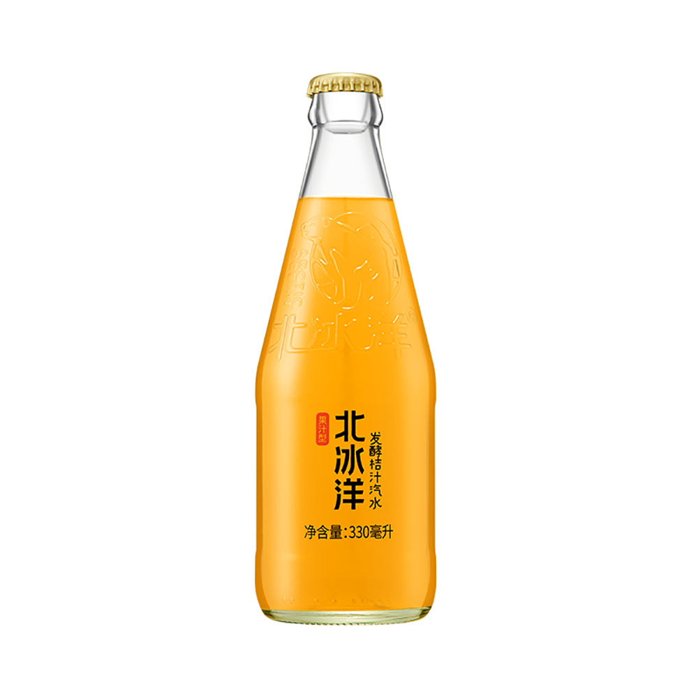 Beibingyang-Fermented-Tangerine-Juice-Soda---330ml-Glass-Bottle-1