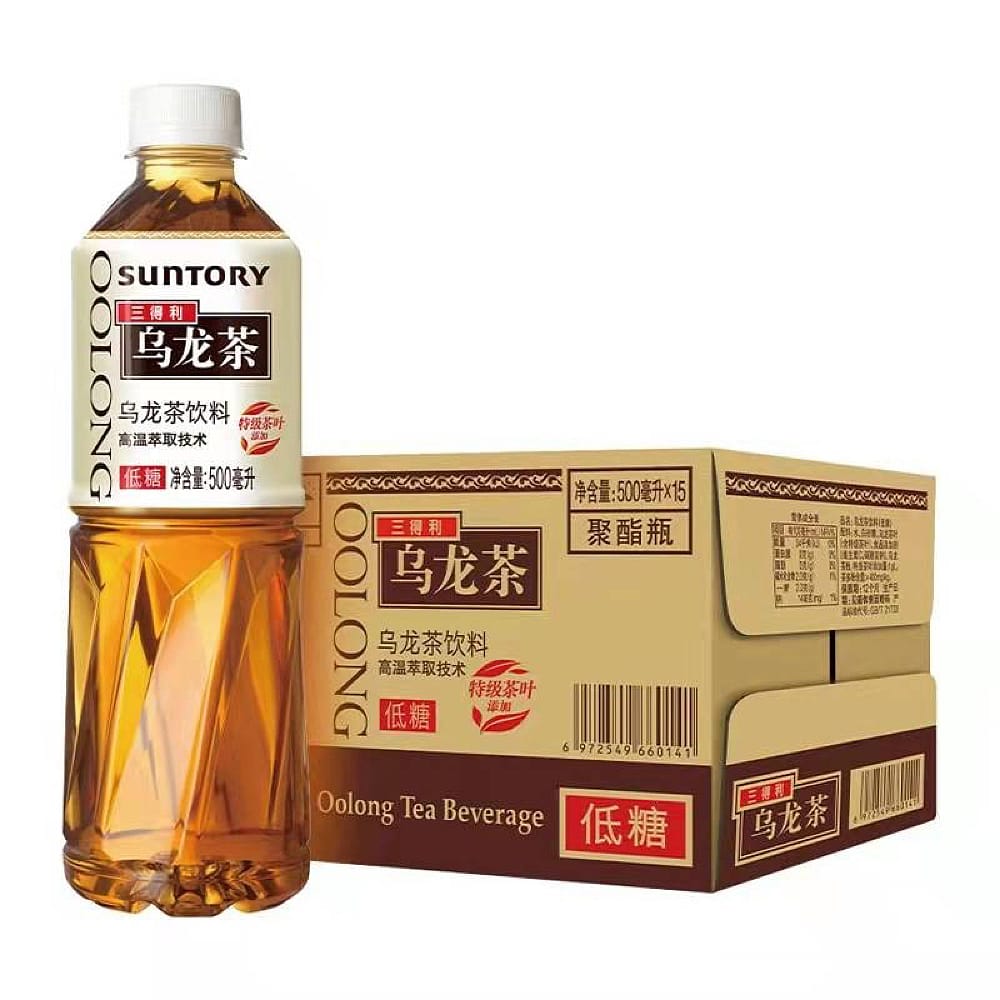 [Full-Case]-Suntory-Oolong-Tea,-Low-Sugar,-500ml-x-15-Bottles-per-Case-1