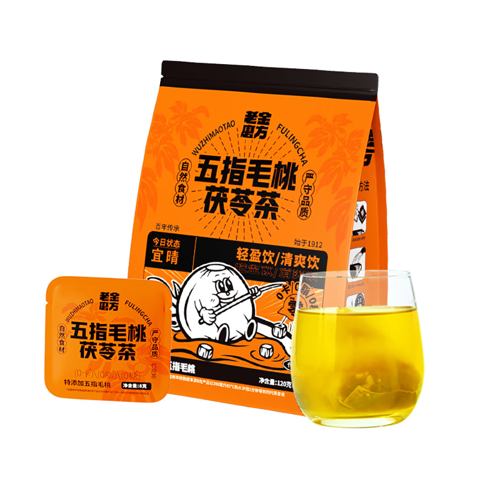 Lao-Jin-Mo-Fang-Five-Finger-Peach-and-Poria-Tea-Bags---120g-1