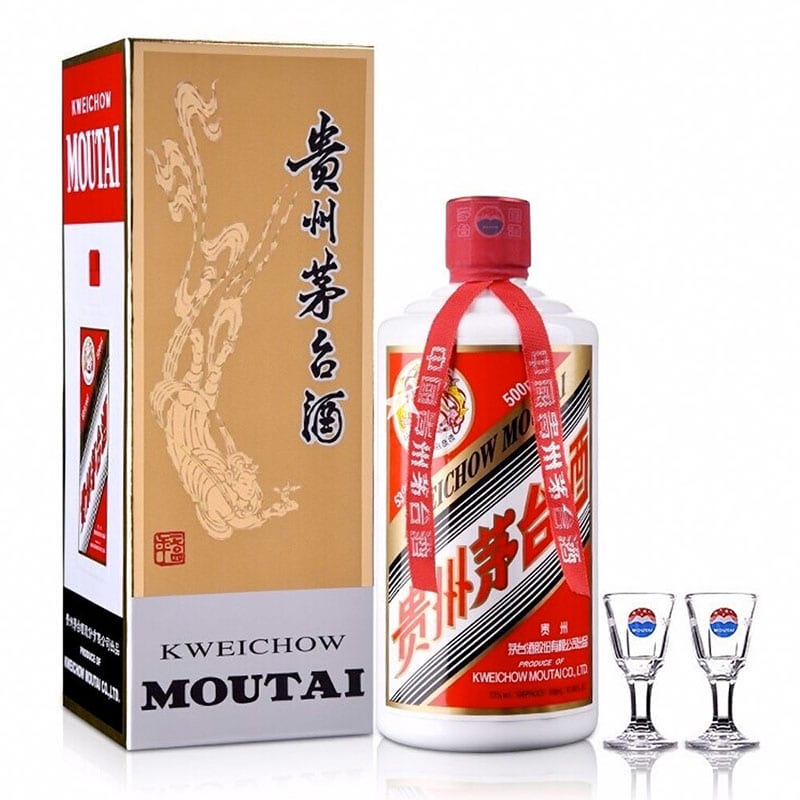 Kweichow Moutai Flying Fairy Premium Baijiu - 53% ABV, 500ml + Complimentary Glasses