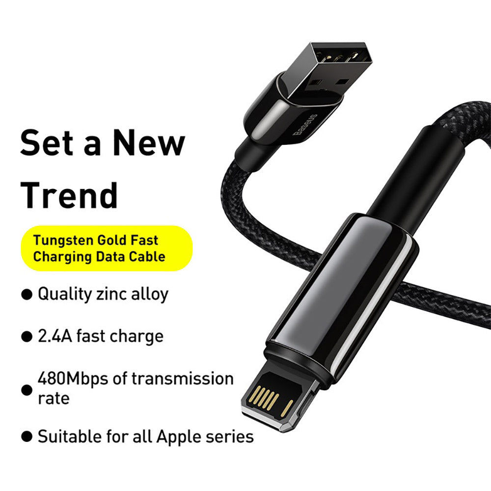 Baseus-Tungsten-Gold-Series-Fast-Charging-Data-Cable-USB-to-IP-2.4A-2m-Black-1