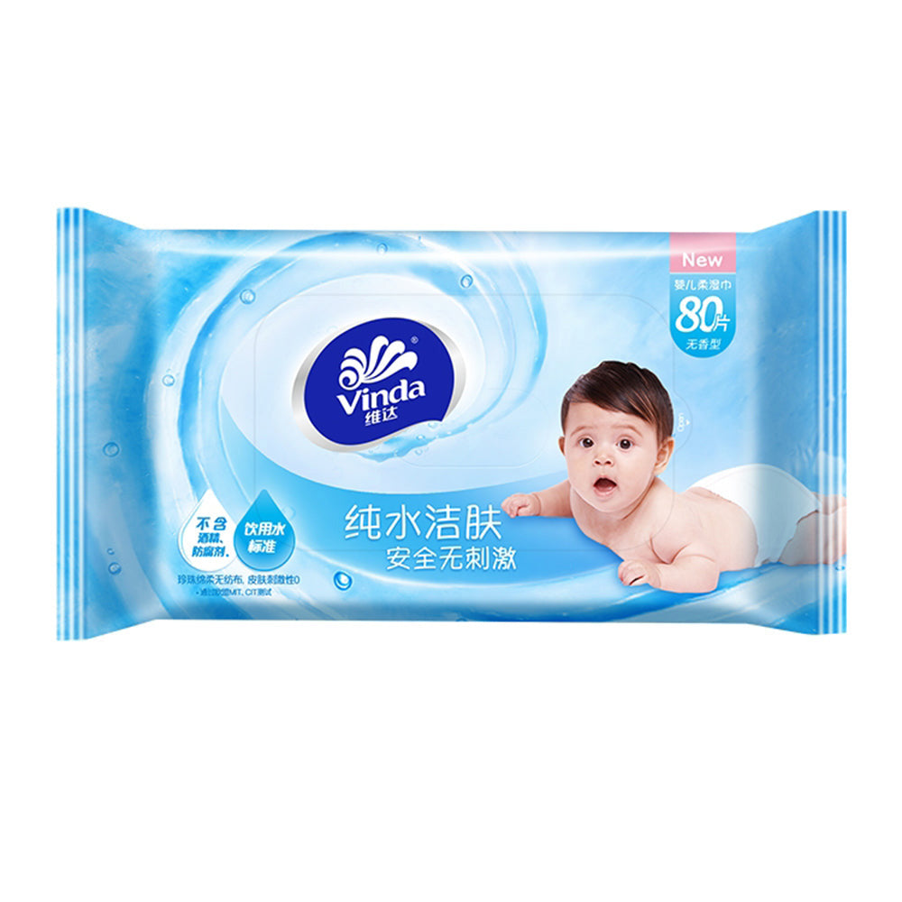 Vinda Baby Skincare Wet Wipes, 80 Pieces