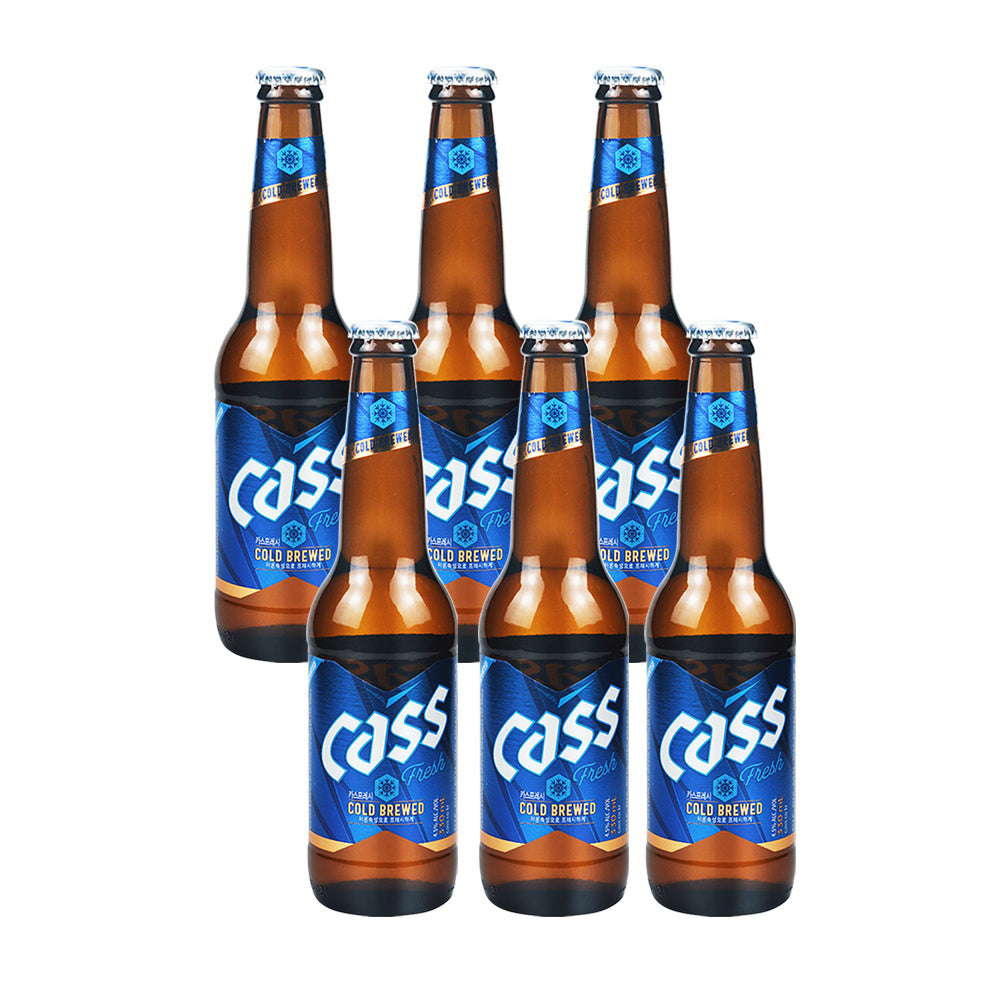 Cass-Korean-Beer-in-Glass-Bottles---330ml,-6-Pack-1