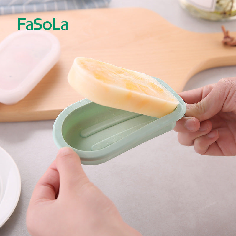 FaSoLa-Cartoon-Ice-Cream-Mould,-Food-Grade-Silicone-with-Lid,-Small-Regular-Style,-Olive-Green,-13.5*6*2.3cm-1