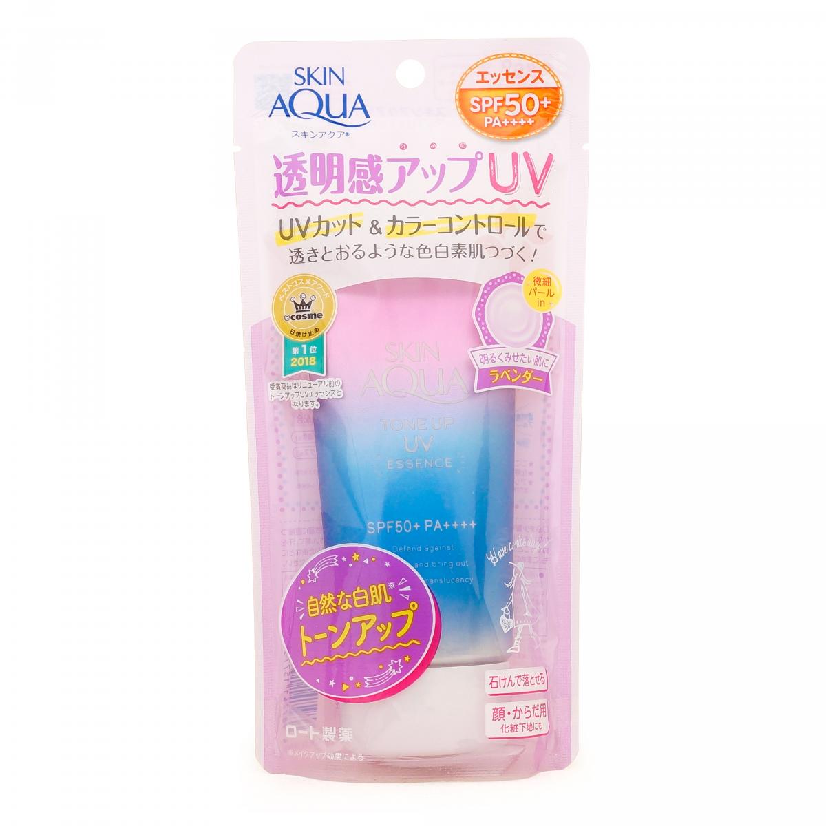 Rohto-Skin-Aqua-Tone-Up-UV-Essence-Lavender---SPF50+-PA++++-80g-1