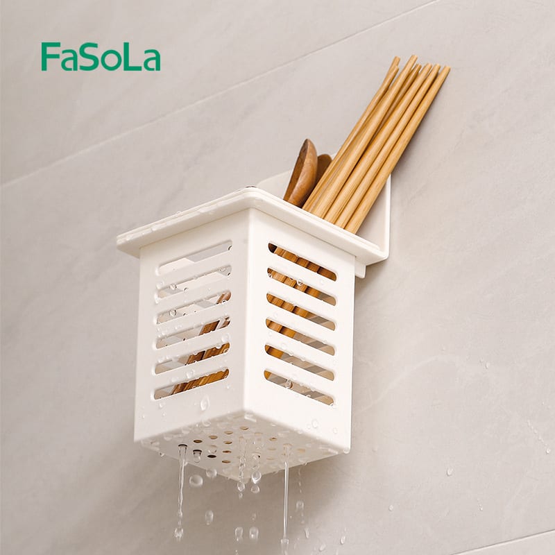 FaSoLa-Multi-Functional-No-Drill-Hollow-Drain-Chopsticks-Holder---White-1