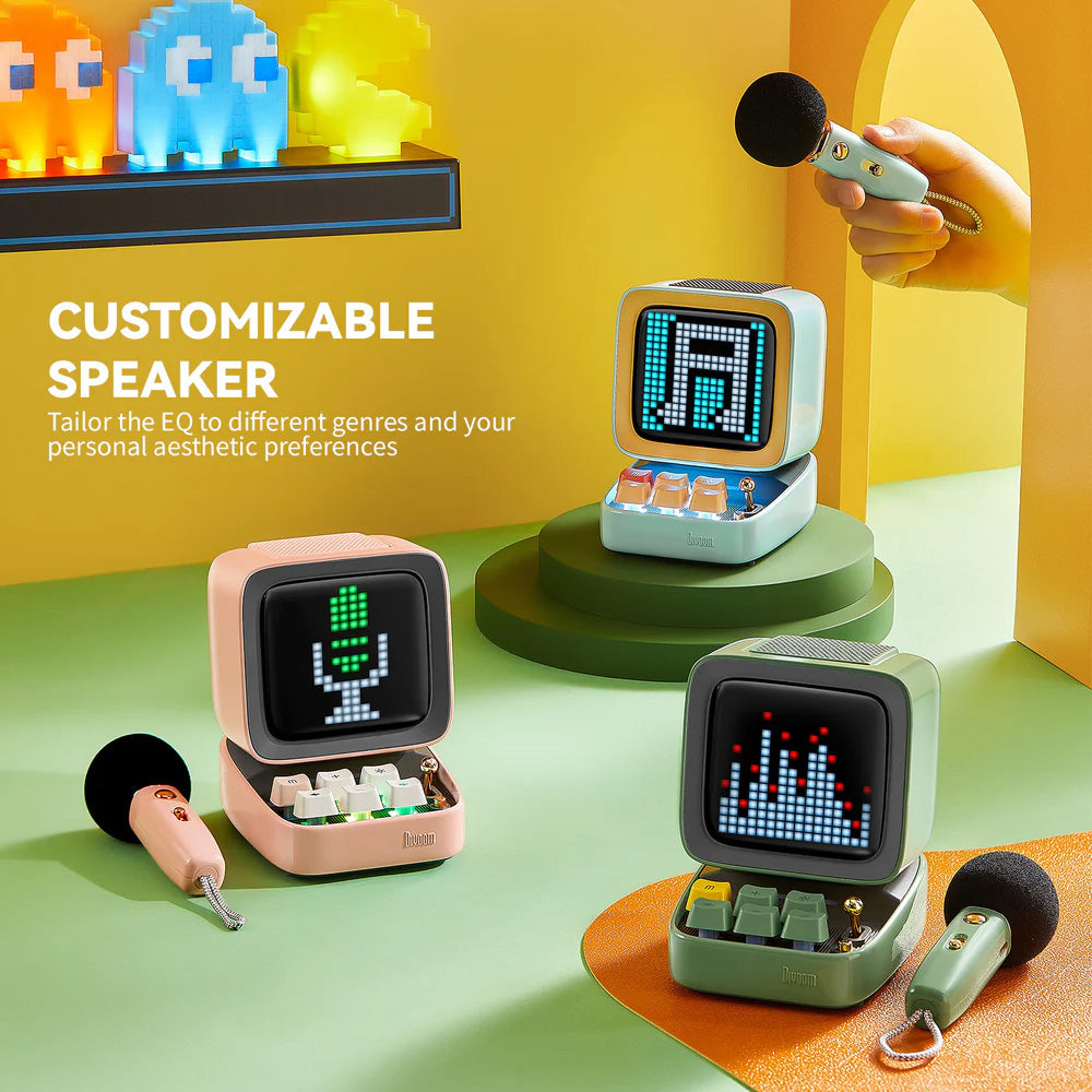 Divoom-Mini-Karaoke-Pixel-Art-Bluetooth-Speaker---Green-1