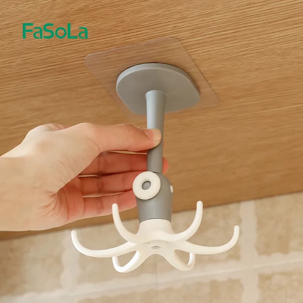 FaSoLa-360-Degree-Rotating-Six-Claw-Hook---White-1