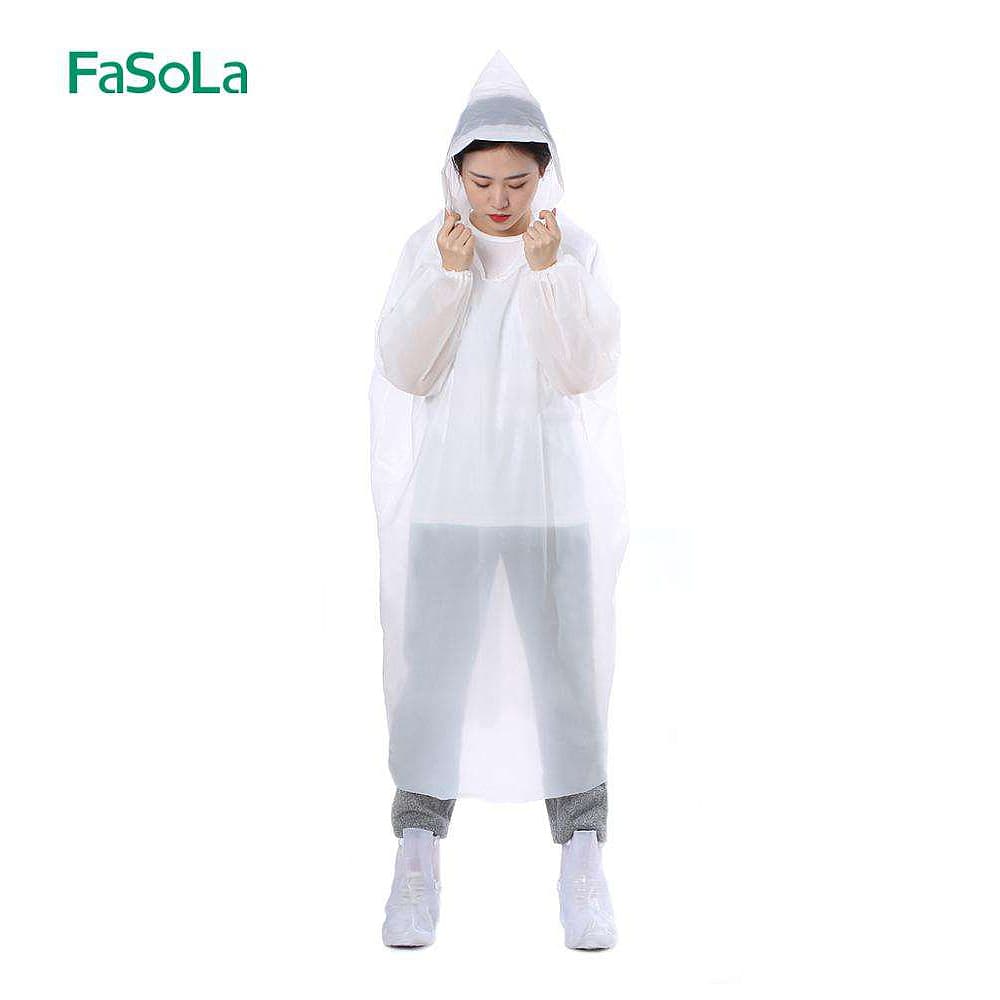 FaSoLa-Disposable-Portable-Raincoat---White,-120*78cm-1