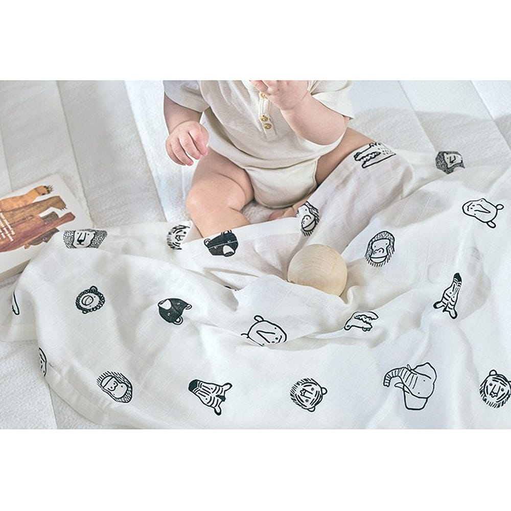 Dono&Dono-Bamboo-Fiber-Baby-Blanket---Animal-Friends,-106x106cm-1