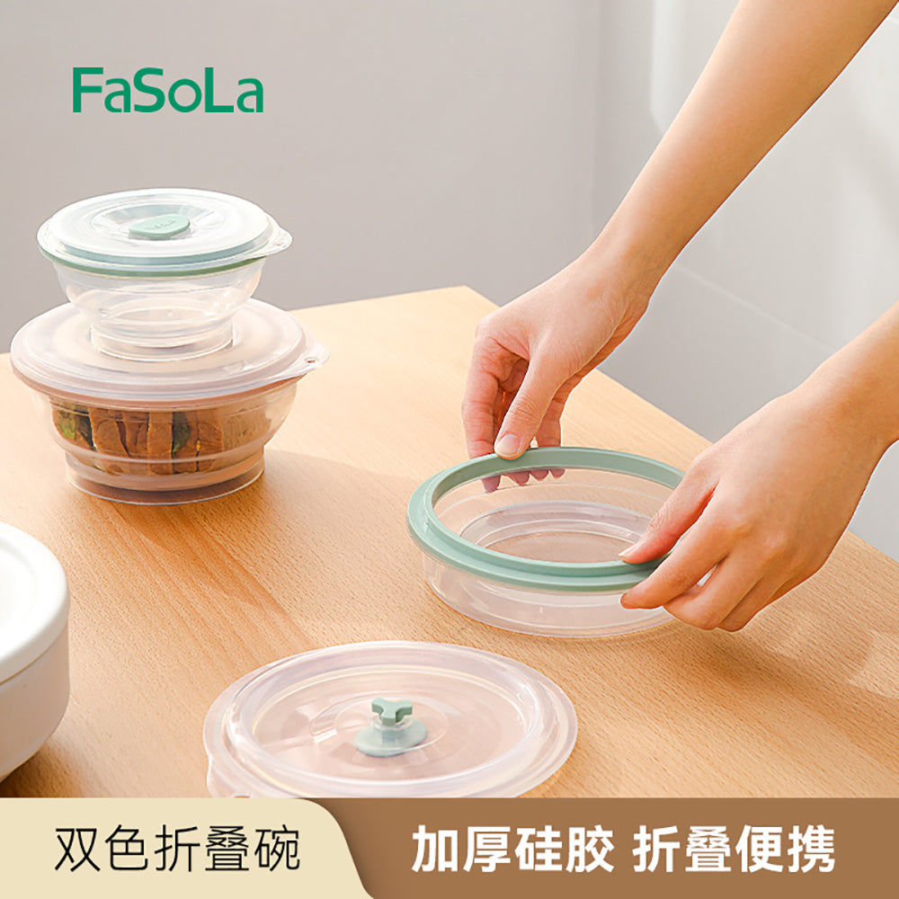 FaSola-Dual-Color-Collapsible-Bowl-Olive-Green-335ml-1