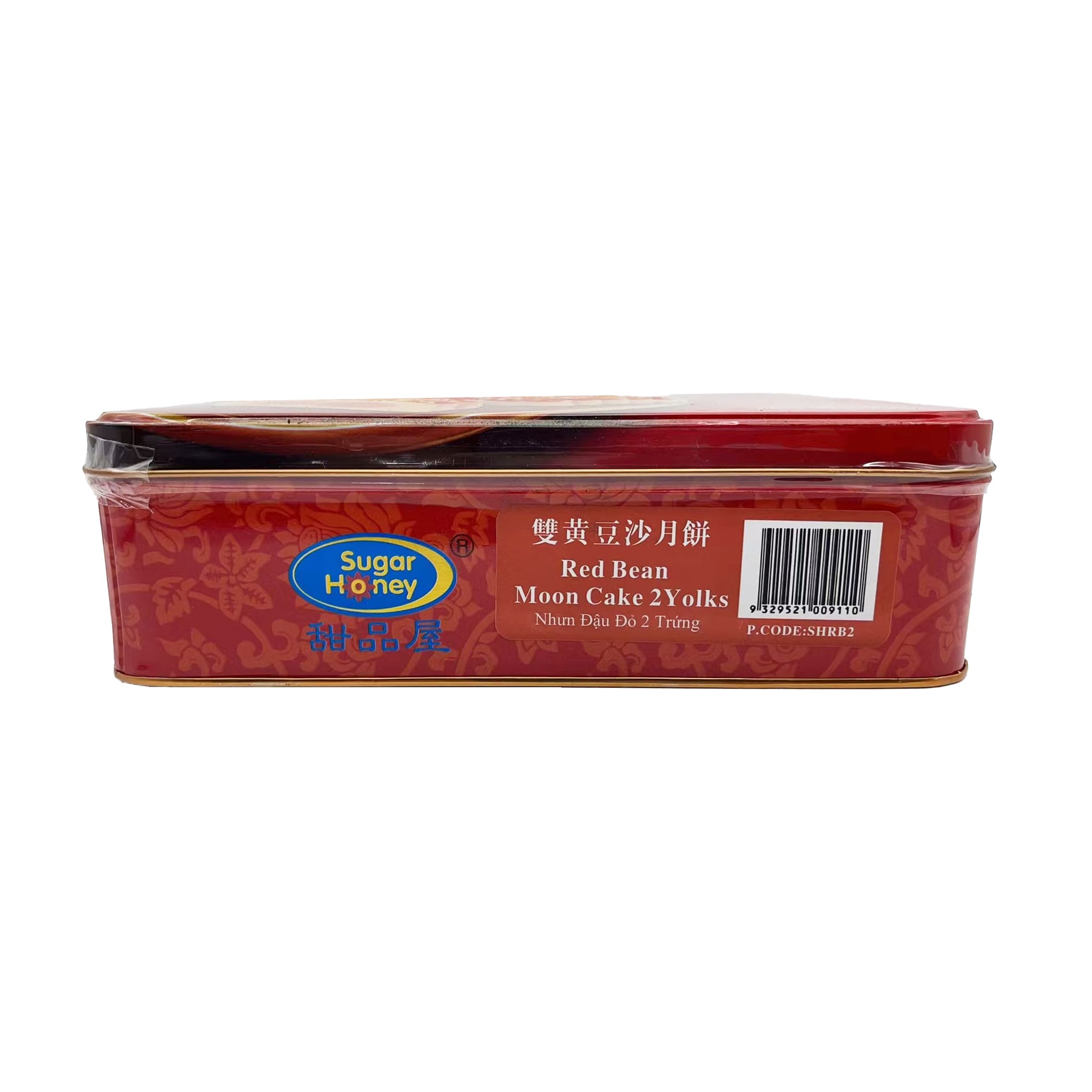 Sugar-Honey-Red-Bean-Moon-Cake-with-2-Yolks-Gift-Box---4-Pieces,-750g-1