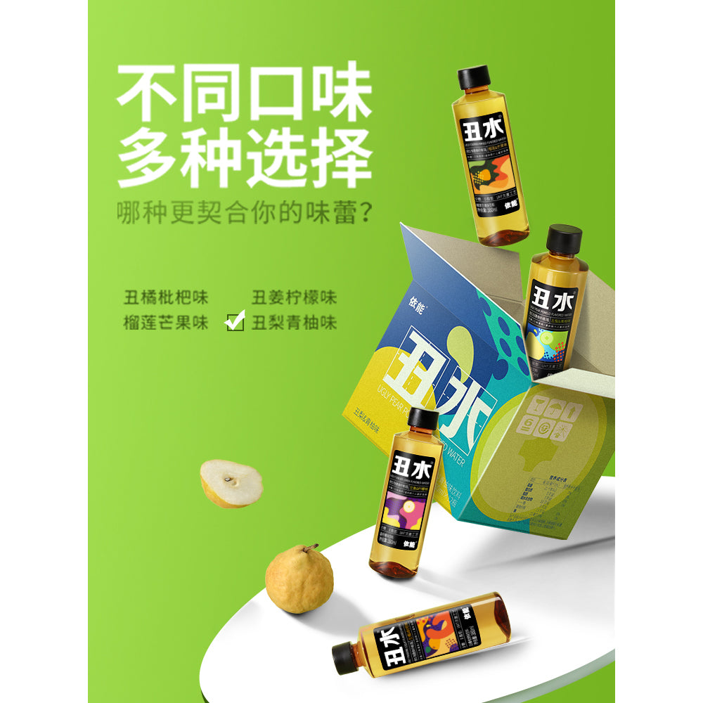 [Full-Case]-Yinen-Ugly-Water-Drink---Ugly-Pear-and-Green-Grapefruit-Flavour-380ml*12-1