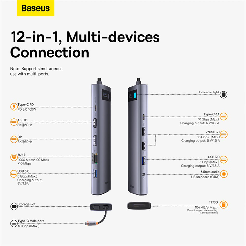 Baseus-Metal-Gleam-Series-12-in-1-Type-C-HUB-Docking-Station---Space-Gray-1