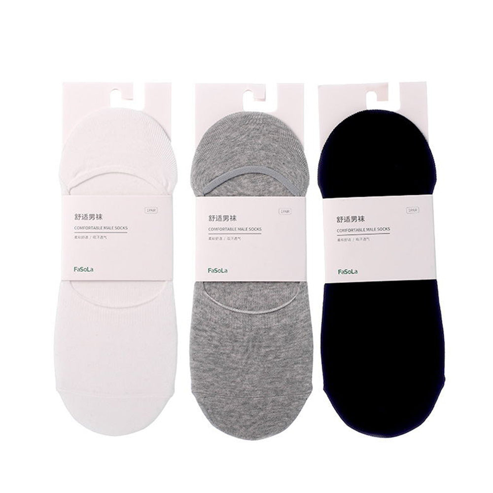 FaSoLa-Men's-Cotton-No-Show-Socks---Grey,-1-Pair-1