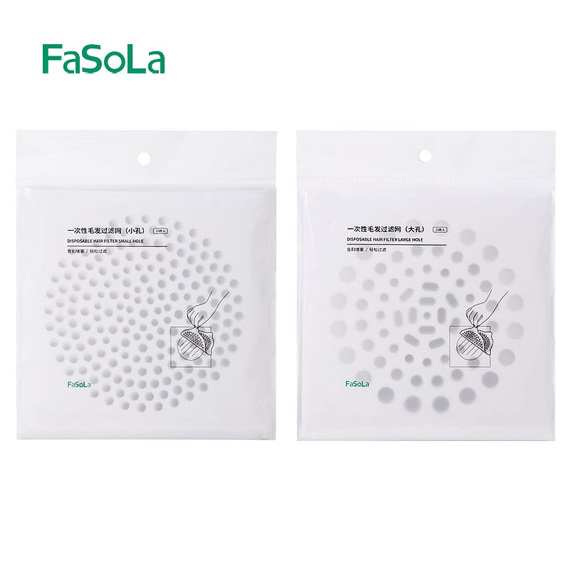 FaSoLa-Disposable-Hair-Filter-Nets,-15cm-Diameter,-Small-Holes,-White,-Pack-of-15-1