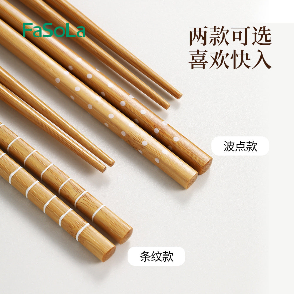 FaSoLa-Extra-Long-Bamboo-Frying-Chopsticks---Dotted-Design-1