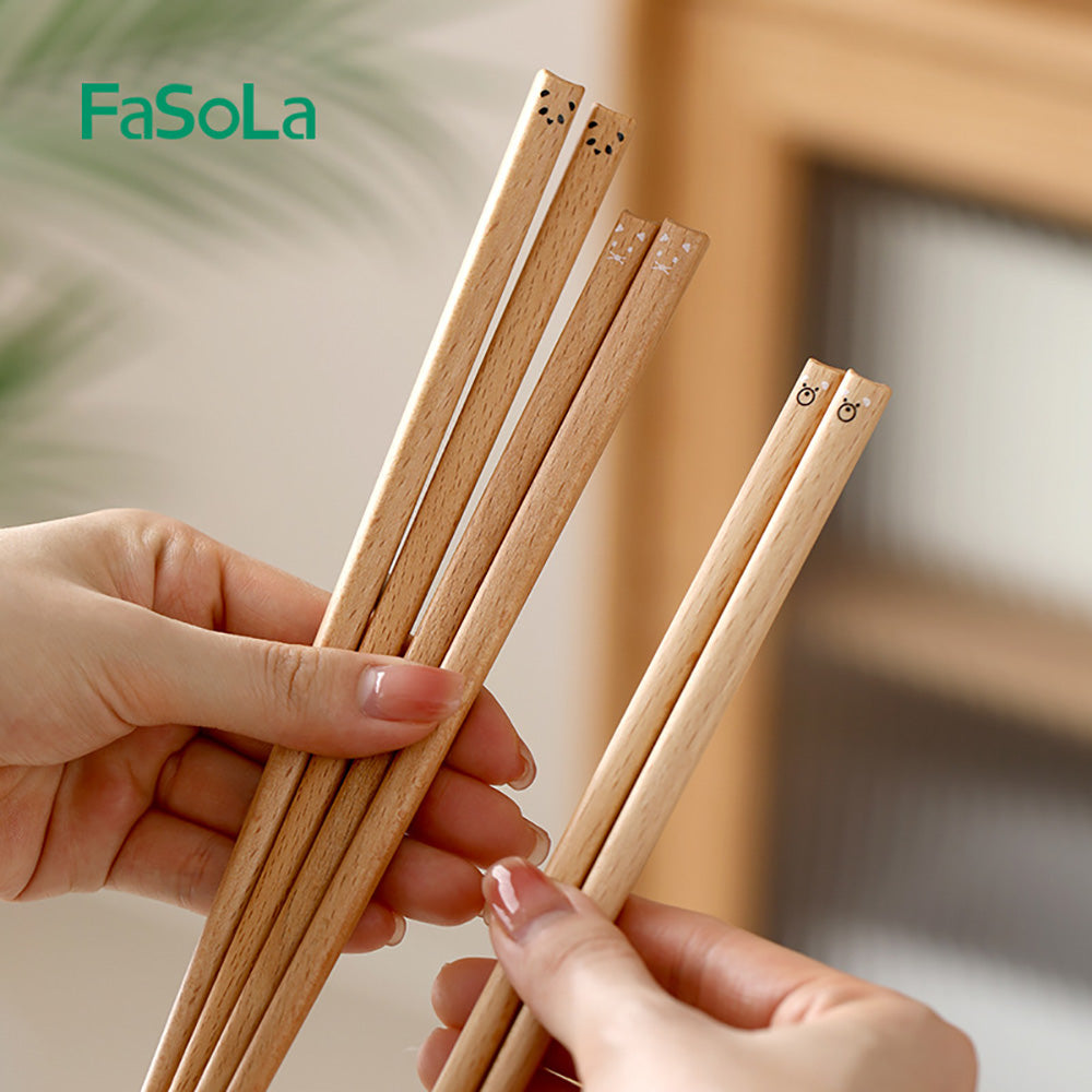 FaSoLa-Cartoon-Wooden-Chopsticks---Cat-Design,-1-Pair-1