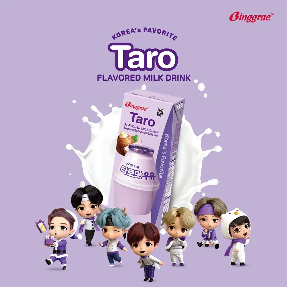 Binggrae-Taro-Flavored-Milk-Drink---200ml-x-6-x-4/Box-1