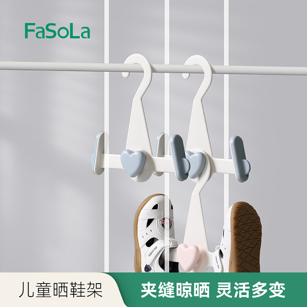 FaSoLa-Adjustable-Children's-Shoe-Drying-Rack---White-and-Blue-1