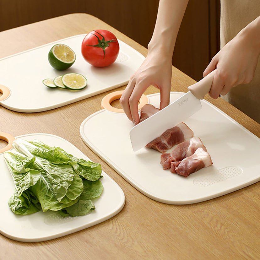 FaSoLa Double-Sided Antibacterial Cutting Board - Medium, Off-White