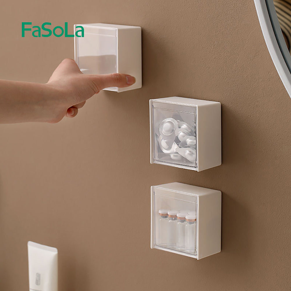 FaSoLa-Wall-Mounted-Flip-Top-Storage-Box---White,-8.5*4.5*8.5cm-1