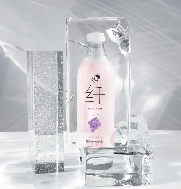 [Full-Case]-Xicha-Seedless-Kyoho-Grape-Sugar-Free-Sparkling-Water-500ml-*15-Bottles/Case-1