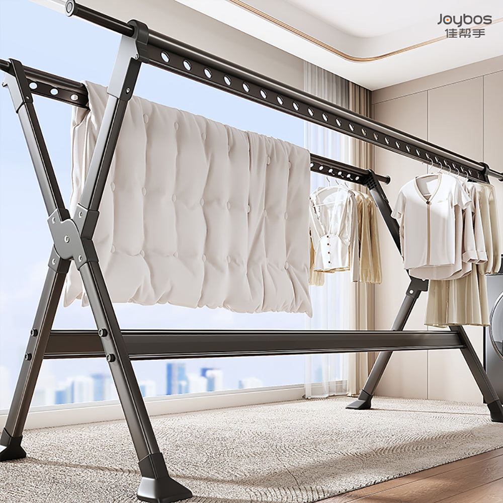 Joybos-1.36m-Extendable-Folding-Clothes-Drying-Rack---Gunmetal-Grey-1